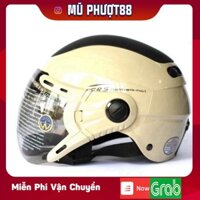 Mũ GRS A102K sữa nắp đen - Mũ nửa đầu chính hãng Đài Loan & VN sản xuất clip thật