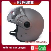 Mũ GRS A368K XÁM NHÁM - Mũ 3/4 form nhỏ gọn dành cho người lớn.