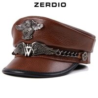 Mũ Hải Quân Nam Da Bò Thật, Mũ Nồi Nam Da Bò Có Lưỡi Trai Phong Cách Âu Mỹ