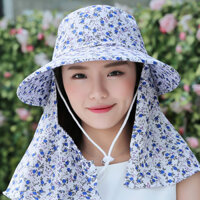 Mũ hái trà cho phụ nữ, mặt nạ chống nắng ngoài trời với bảo vệ cổ tích hợp, mũ làm việc mùa hè ở vùng nông thôn, mũ chống nắng