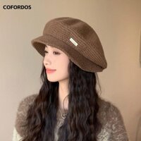 Mũ Họa Sĩ COFORDOS, Mũ Nồi Dệt Kim Nghệ Sĩ Pháp Màu Trơn, Mũ Thời Trang Thanh Lịch Mềm Nghệ Sĩ Họa Sĩ Mũ Nữ Cô Gái