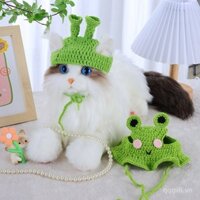 Mũ hóa trang cho chó mèo, mũ dễ thương hài hước, đạo cụ chụp ảnh, mũ đan độc đáo