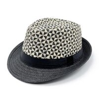 Mũ Jazz Vành Cuộn Bán Chạy Mùa Hè Dệt Rơm Mũ Fedora Thời Trang Đi Biển