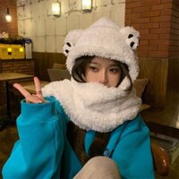 Mũ Kèm Khăn Choàng Cổ Và Găng Tay Hình Gấu Trúc Dễ Thương