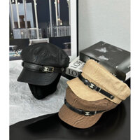 Mũ kepi da sần, chất vải da, full màu