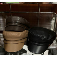 Mũ kepi đai da newww, chất vải da, full màu