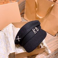 Mũ kepi RB màu đen đính đá sang chảnh
