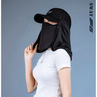 Mũ khẩu trang SWAT F5, thiết kế tiện lợi, mũ lưỡi trai có khăn che mặt, che nắng tối đa, có thể thách rời