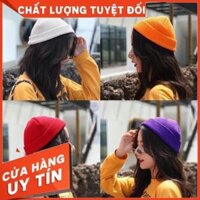 Mũ Len Beanie Trơn Dáng Ngắn 21cm Sỉ Tận Xưởng - Đen