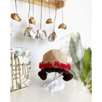 Mũ len bím tóc {sợi thô} tên bé theo yêu cầu 🧶 xinh cho bé yêu