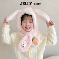 Mũ len cho bé trai gái mùa đông JELLY nón lông cừu cho bé trùm đầu phong cách hàn quốc
