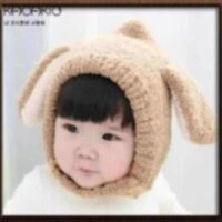 mũ len cừu tai thỏ đáng yêu cho bé.
