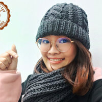 Mũ len đan tay - Quà tặng handmade - Mũ dáng chuông - free size cho cả nam và nữ