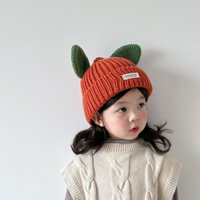 Mũ len dệt kim tai thỏ nhiều màu Tết 2024 dễ thương cho bé