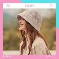 Mũ len đính đá pha lê swarovski tiểu thư Savana MLĐ01