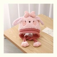 Mũ Len Lông Cừu Trùm Tai Dễ Thương Cho Bé Hình Chú Heo