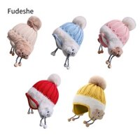 Mũ len mùa đông mùa thu FUDESHE, Mũ dệt kim trẻ em móc ấm áp, Mũ Hip Hop dày hoạt hình Mũ bảo vệ tai mềm cho trẻ sơ sinh