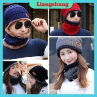 Mũ Len Nam Nữ Kèm Khăn Cổ Nón Len Kèm Khăn Quàng Cổ Người Lớn - màu nâu