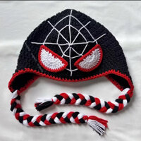 Mũ len Người Nhện, Beanie Spiderman đan len Handmade màu Đỏ, Đen Cực Hot Cho fan Marvel Miss 9 Official