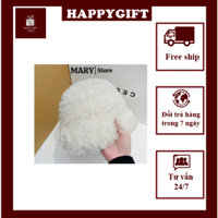 Mũ len nữ thời trang nón len lông thú trùm đầu mùa thu đông giữ ấm cho nam nữ