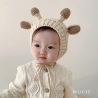 Mũ len sừng kute cho bé - MU19