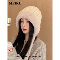 Mũ Len Trùm Đầu Giữ Ấm Thời Trang Thu Đông 2023 Dễ Thương Cho Nữ