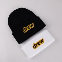 Mũ len trùm đầu thiêu chữ Drew kiểu dáng unisex dành cho cả nam và nữ