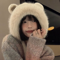 Mũ Lông Trùm Đầu Tai Phối Cực ẤM ÁP