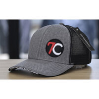 Mũ lưới thời trang logo 7C,nón lưới lưỡi trai 2 màu,2Tone Trucker Cap,nón kết lưới màu xám đen {Hình thật} nón màu tối