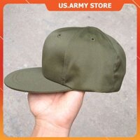 Mũ lưỡi trai 6 Múi hàng cao cấp nhập khẩu Thái Lan màu xanh rêu vành phẳng phong cách cực ngầu