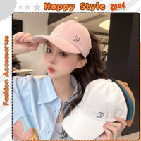 Mũ lưỡi trai ❤️ Nón kết chống nắng nửa đầu tennis thêu chữ P chất kaki form unisex nam nữ N121 - Happy Style - Hàng mới