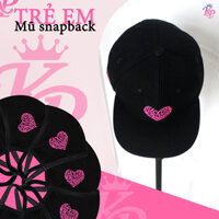 Mũ lưỡi trai cao cấp SNAPBACK TRẺ EM cực chất, Black/pink, BLink, Pinkvenom, Áo Trái Tim Bornpink world tour HN