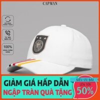 Mũ lưỡi trai chính hãng CAPMAN fullbox, nón kết nam thể thao CM144 vải kaki thêu sọc màu trắng xịn