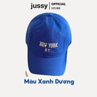 Mũ Lưỡi Trai Chữ R Jussy Fashion Nón Kết Nam Nữ Chất Vải Kaki Cotton Form Mềm Phong Cách Nón Lưỡi Trai Unisex - NEWYORK - Xanh Dương