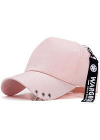 Mũ lưỡi trai đuôi dài  Nón kết cá tính xỏ khuyên thời trang độc đáo unisex - Hồng