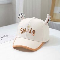 Mũ Lưỡi Trai Đuôi Rắn Smile Và Khủng Long Yaya Kem Dành Cho Bé Trai Từ 1 Đến 3 Tuổi Vòng Đầu 48-51cm