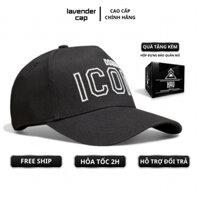 Mũ lưỡi trai hàng hiệu local brand Icon Dsquared2 đen logo chữ trắng nón kết thời trang boy phố