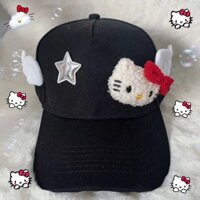 Mũ Lưỡi Trai Hình Hello Kitty y2k