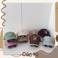 Mũ lưỡi trai kèm kính râm cho bé trai, mũ lưỡi trai chống tia UV cool ngầu cho bé - Cúc Ki