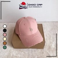 Mũ lưỡi trai LA nam nữ nón LA rách thêu logo cao cấp hàng xuất dư nhiều màu ảnh thật OHIXO LT5