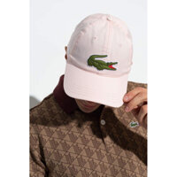 MŨ LƯỠI TRAI LACOSTE LOGO BASEBALL CAP OS PINK