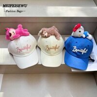 Mũ lưỡi trai MEIFEISEWU, Mũ bóng chày Lotso Hello Kitty, Mũ chống nắng búp bê sang trọng có thể điều chỉnh bằng vải Cotton thoáng khí Đi chơi