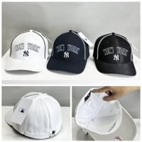 Mũ lưỡi trai MLB New York bít đuôi sẵn màu đen