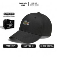 Mũ lưỡi trai nam đen Lacoste đen logo cá sấu basic phong cách thời thượng hiện đại hàng xuất dư