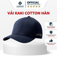 Mũ Lưỡi Trai Nam LEEMAN N05 Cao Cấp, Chất Vải Kaki Cotton Hàn Quốc, Họa Tiết Trơn, Trẻ Trung, Năng Động