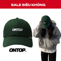 Mũ lưỡi trai nam nữ local brand ONTOP đen xanh thêu chữ form mềm Basic Cap | O-CAP01