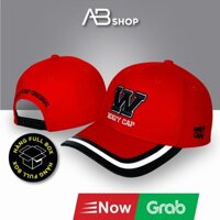 Mũ Lưỡi Trai Nam Nữ Wavy Cap Màu Đỏ Cao Cấp AB-30131