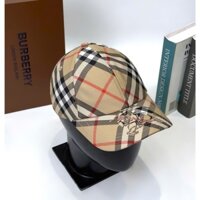 Mũ lưỡi trai, nón kết Burberry BBR Nâu kẻ sọc logo ngựa thêu LA fullbox DDT