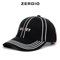 Mũ lưỡi trai, Nón kết nam nữ cao cấp WILLEY màu đen, vàng chất liệu cotton dày dặn