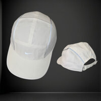 Mũ lưỡi trai Nón kết N.ike cao cấp 5Panel Vải dù Màu Trắng Phối Nỉ 2 cạnh Thoáng khí N-381.